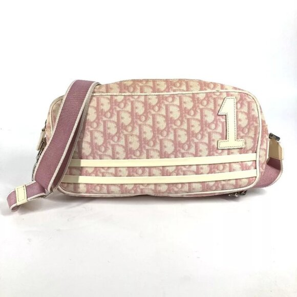 Dior Trotter NO1 Bag Pochette Crossbody Shoulder Bag PVC/Leather pink/White